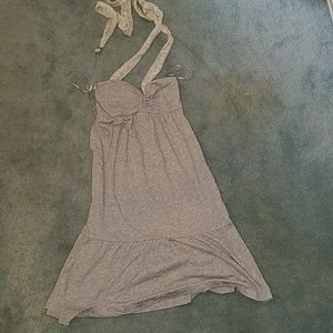 American Eagle grey strapless dress
